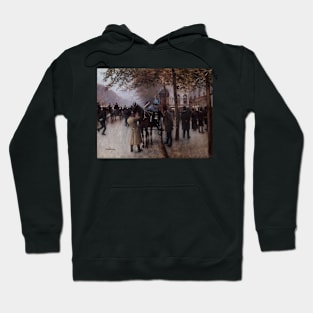 Boulevard des Capucines, in the Evening, in Front of the Cafe Napolitain by Jean Beraud Hoodie